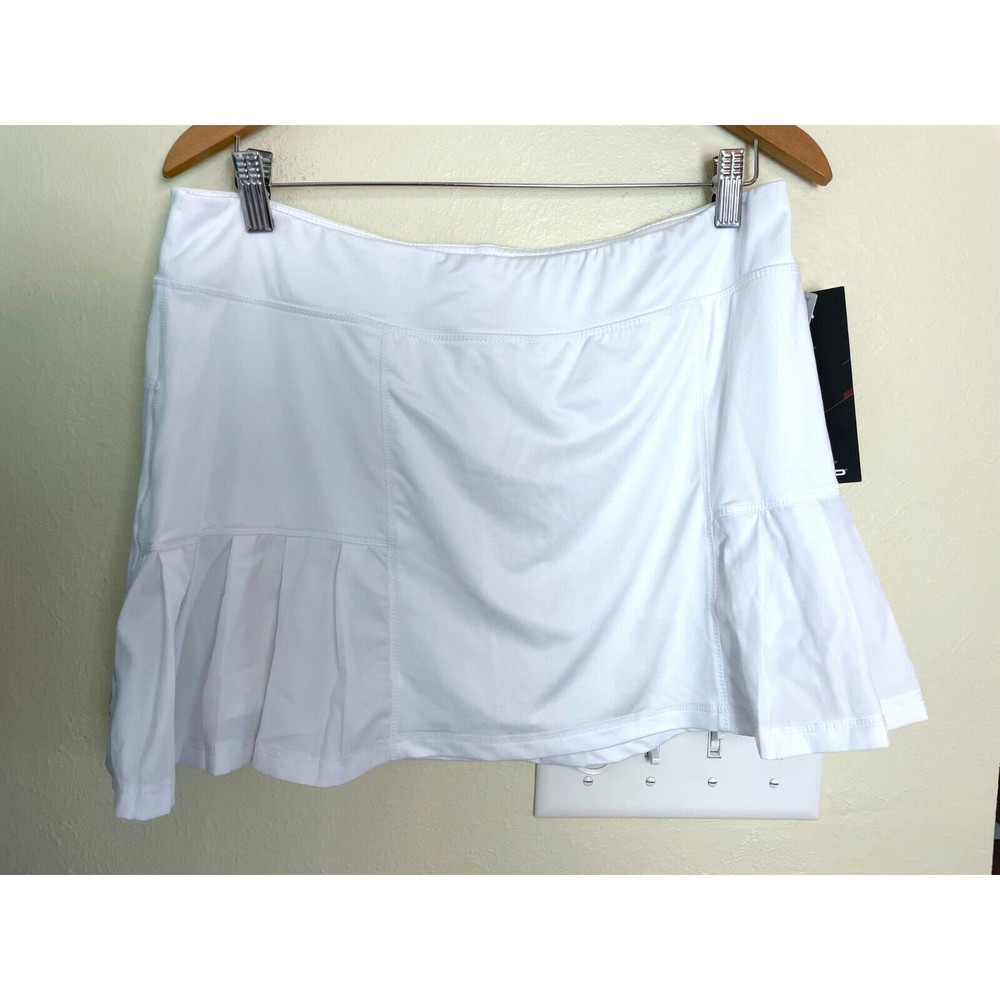 HEAD Skort Women's XL Dri-Motion Pleated White Slim Fit